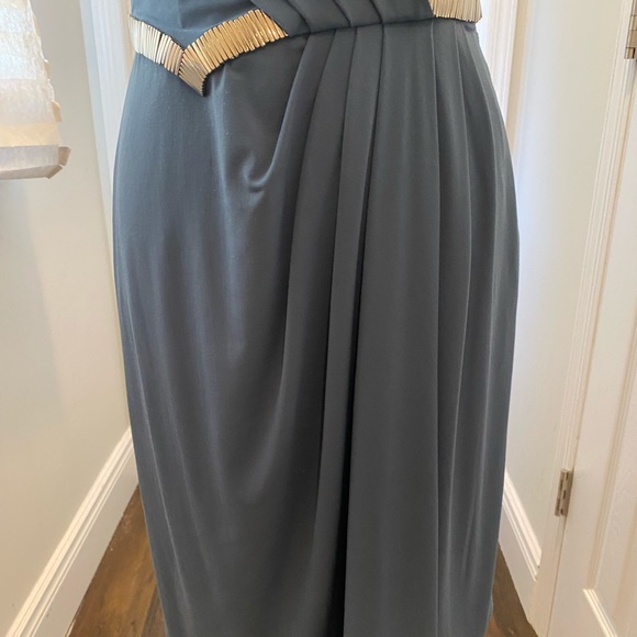 Suzy Chin for Maggy Boutique Blue Dress Sz Medium - Picture 5 of 6